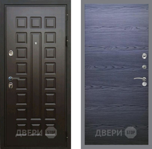 Входная металлическая Дверь Рекс (REX) Премиум 3к GL Дуб тангенальный черный в Балашихе
