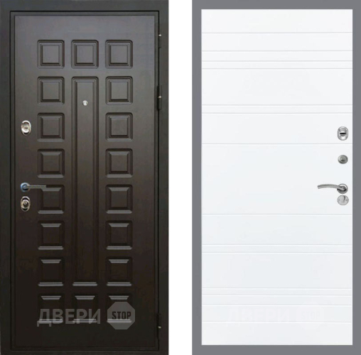 Входная металлическая Дверь Рекс (REX) Премиум 3к Line Силк Сноу в Балашихе