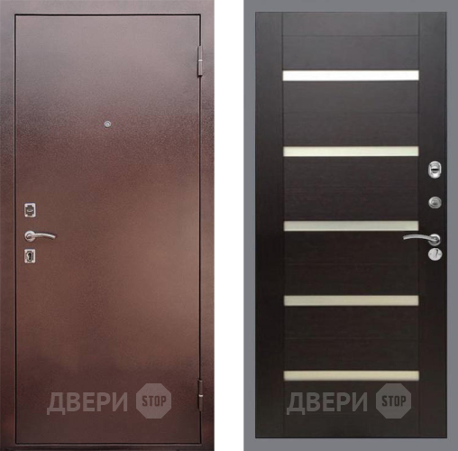 Входная металлическая Дверь Рекс (REX) 1 СБ-14 стекло белое венге поперечный в Балашихе