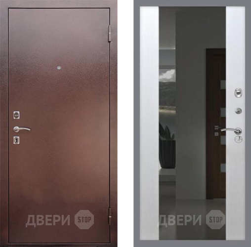 Дверь Рекс (REX) 1 СБ-16 Зеркало Белый ясень в Балашихе