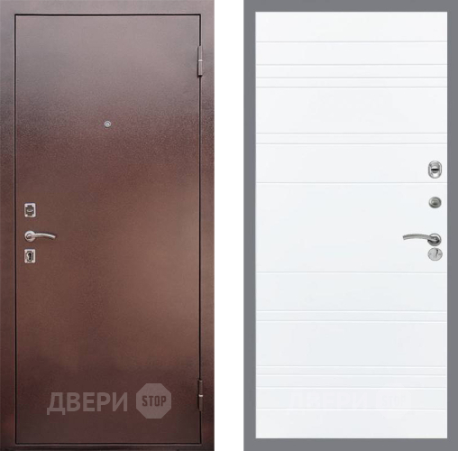 Входная металлическая Дверь Рекс (REX) 1 Line Силк Сноу в Балашихе