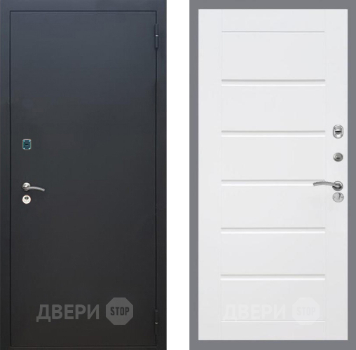 Входная металлическая Дверь Рекс (REX) 1A Черный Муар Сити Белый ясень в Балашихе