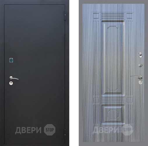 Входная металлическая Дверь Рекс (REX) 1A Черный Муар FL-2 Сандал грей в Балашихе