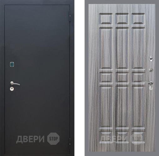 Входная металлическая Дверь Рекс (REX) 1A Черный Муар FL-33 Сандал грей в Балашихе