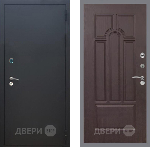Входная металлическая Дверь Рекс (REX) 1A Черный Муар FL-58 Венге в Балашихе