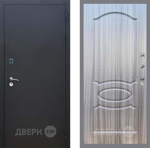 Входная металлическая Дверь Рекс (REX) 1A Черный Муар FL-128 Сандал грей в Балашихе