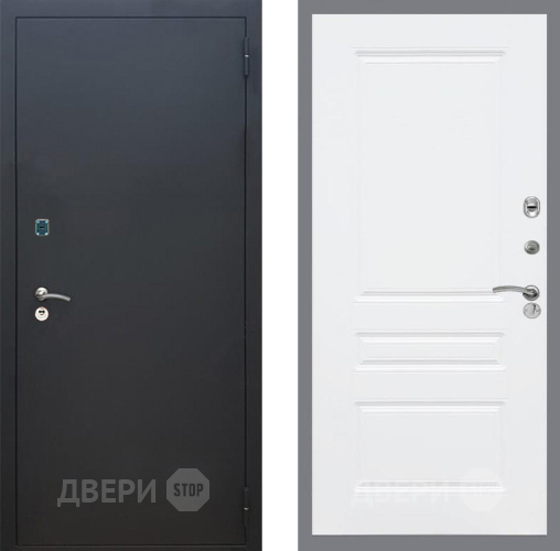 Входная металлическая Дверь Рекс (REX) 1A Черный Муар FL-243 Силк Сноу в Балашихе