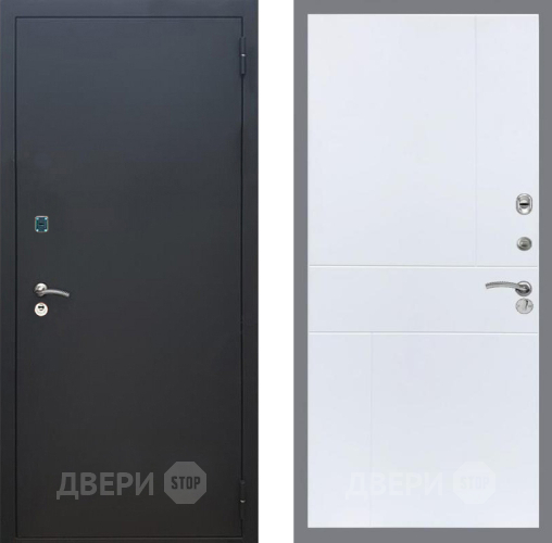 Входная металлическая Дверь Рекс (REX) 1A Черный Муар FL-290 Силк Сноу в Балашихе