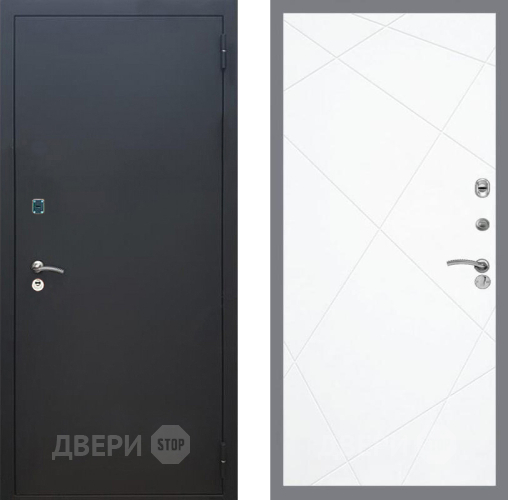 Входная металлическая Дверь Рекс (REX) 1A Черный Муар FL-291 Силк Сноу в Балашихе