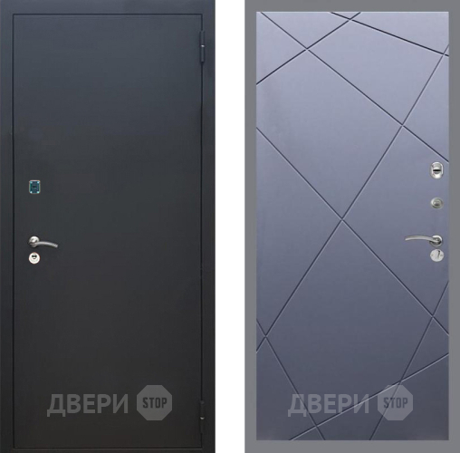 Входная металлическая Дверь Рекс (REX) 1A Черный Муар FL-291 Силк титан в Балашихе
