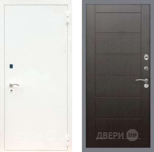 Входная металлическая Дверь Рекс (REX) 1А Белая шагрень Сити Венге в Балашихе