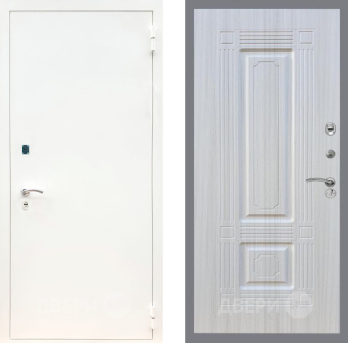 Входная металлическая Дверь Рекс (REX) 1А Белая шагрень FL-2 Сандал белый в Балашихе