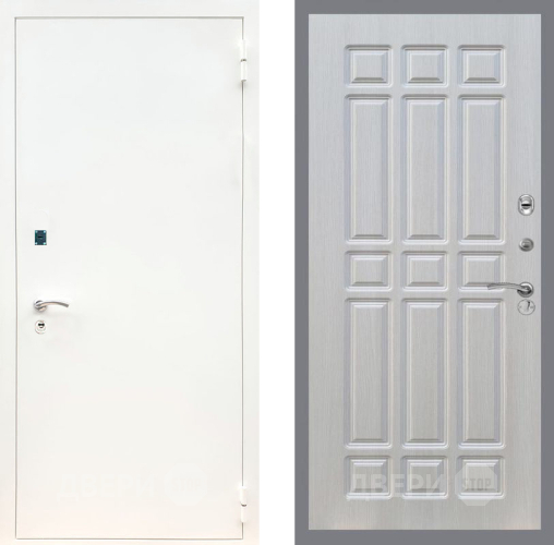 Входная металлическая Дверь Рекс (REX) 1А Белая шагрень FL-33 Лиственница беж в Балашихе