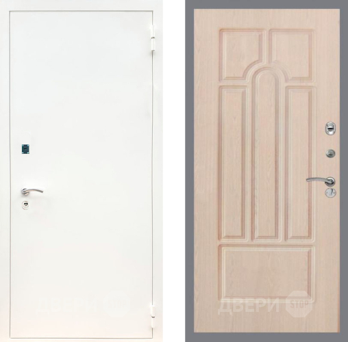 Входная металлическая Дверь Рекс (REX) 1А Белая шагрень FL-58 Беленый дуб в Балашихе