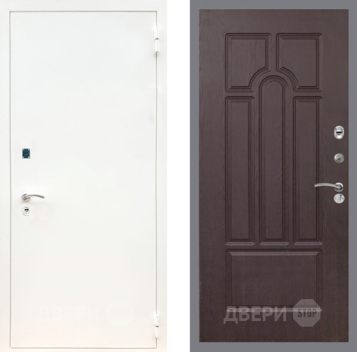 Входная металлическая Дверь Рекс (REX) 1А Белая шагрень FL-58 Венге в Балашихе