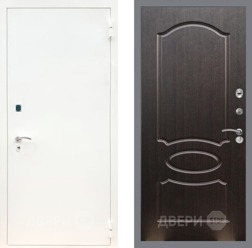 Входная металлическая Дверь Рекс (REX) 1А Белая шагрень FL-128 Венге светлый в Балашихе