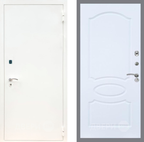 Дверь Рекс (REX) 1А Белая шагрень FL-128 Силк Сноу в Балашихе