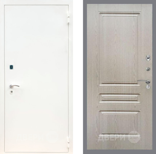 Входная металлическая Дверь Рекс (REX) 1А Белая шагрень FL-243 Беленый дуб в Балашихе