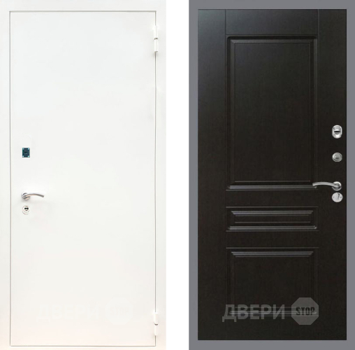 Входная металлическая Дверь Рекс (REX) 1А Белая шагрень FL-243 Венге в Балашихе