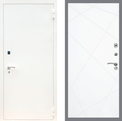 Входная металлическая Дверь Рекс (REX) 1А Белая шагрень FL-291 Силк Сноу в Балашихе