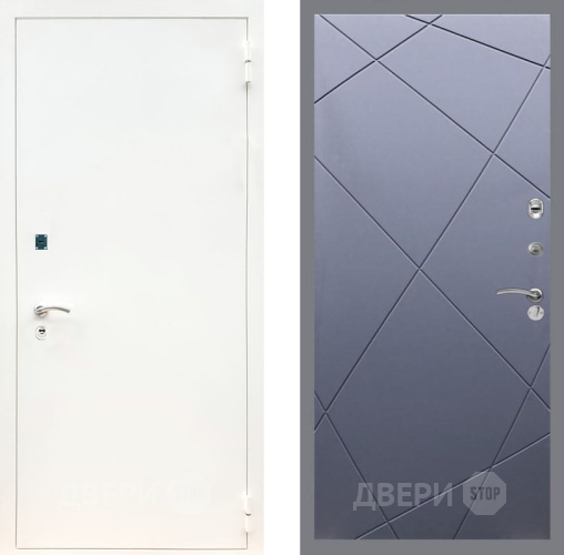 Входная металлическая Дверь Рекс (REX) 1А Белая шагрень FL-291 Силк титан в Балашихе
