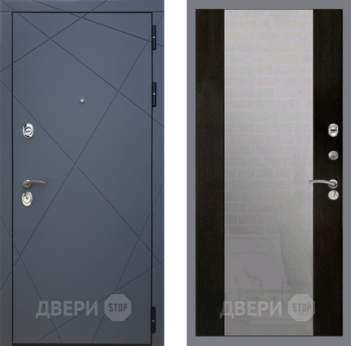 Входная металлическая Дверь Рекс (REX) 13 Силк Титан СБ-16 Зеркало Венге в Балашихе