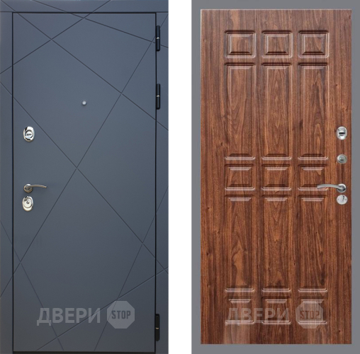 Входная металлическая Дверь Рекс (REX) 13 Силк Титан FL-33 орех тисненый в Балашихе