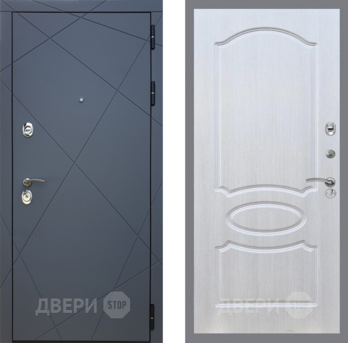 Входная металлическая Дверь Рекс (REX) 13 Силк Титан FL-128 Лиственница беж в Балашихе