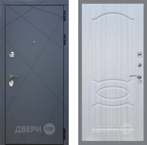 Входная металлическая Дверь Рекс (REX) 13 Силк Титан FL-128 Сандал белый в Балашихе