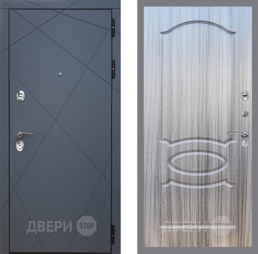 Входная металлическая Дверь Рекс (REX) 13 Силк Титан FL-128 Сандал грей в Балашихе