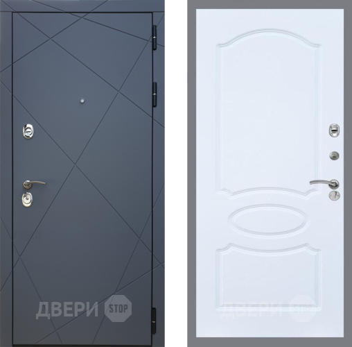 Входная металлическая Дверь Рекс (REX) 13 Силк Титан FL-128 Силк Сноу в Балашихе