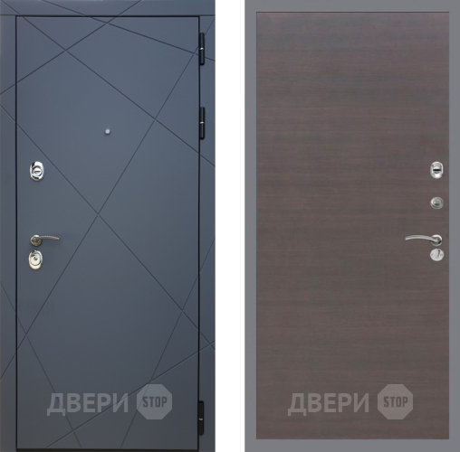 Входная металлическая Дверь Рекс (REX) 13 Силк Титан GL венге поперечный в Балашихе