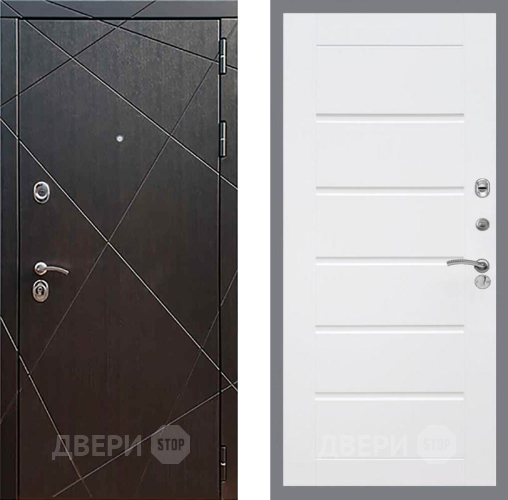 Входная металлическая Дверь Рекс (REX) 13 Венге Сити Белый ясень в Балашихе