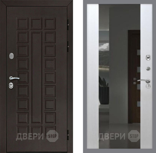 Входная металлическая Дверь Рекс (REX) Сенатор 3К СБ-16 с Зеркалом Лиственница беж в Балашихе