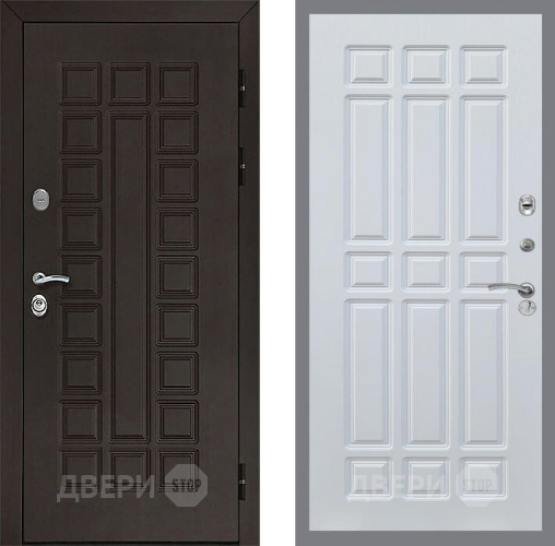 Входная металлическая Дверь Рекс (REX) Сенатор 3К FL-33 Белый ясень в Балашихе