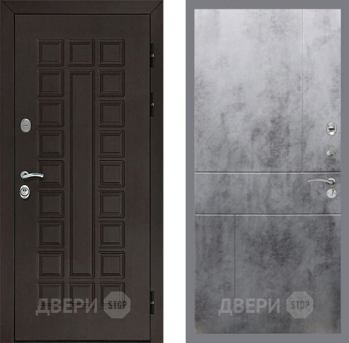 Входная металлическая Дверь Рекс (REX) Сенатор 3К FL-290 Бетон темный в Балашихе