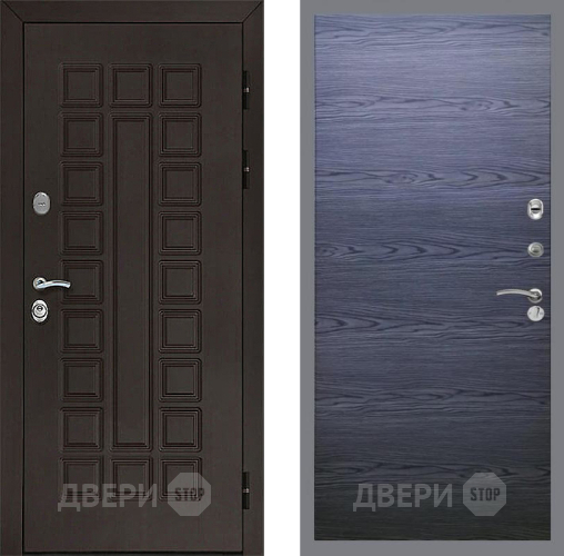 Входная металлическая Дверь Рекс (REX) Сенатор 3К GL Дуб тангенальный черный в Балашихе