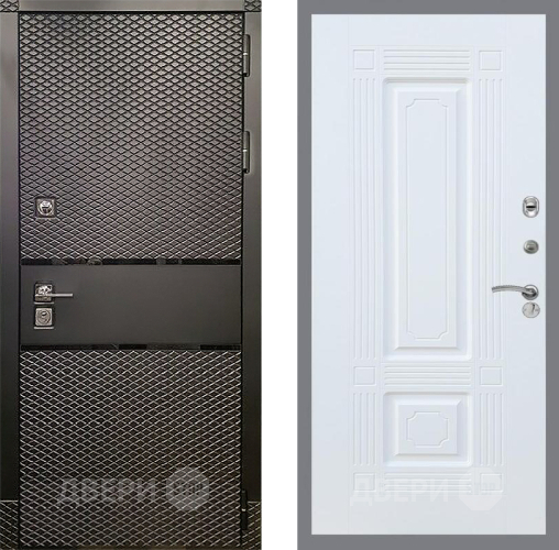 Входная металлическая Дверь Рекс (REX) 15 Черный Кварц FL-2 Силк Сноу в Балашихе