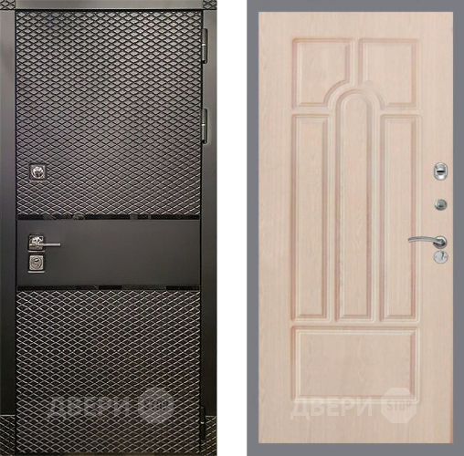 Входная металлическая Дверь Рекс (REX) 15 Черный Кварц FL-58 Беленый дуб в Балашихе