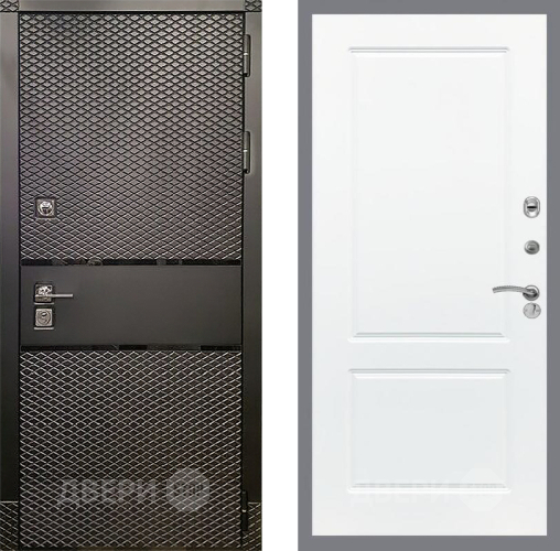 Входная металлическая Дверь Рекс (REX) 15 Черный Кварц FL-117 Силк Сноу в Балашихе