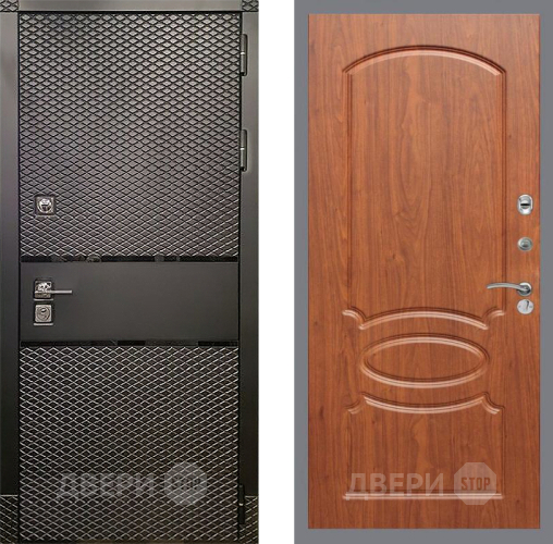 Входная металлическая Дверь Рекс (REX) 15 Черный Кварц FL-128 Морёная берёза в Балашихе