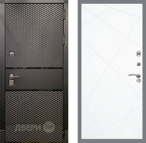 Входная металлическая Дверь Рекс (REX) 15 Черный Кварц FL-291 Силк Сноу в Балашихе