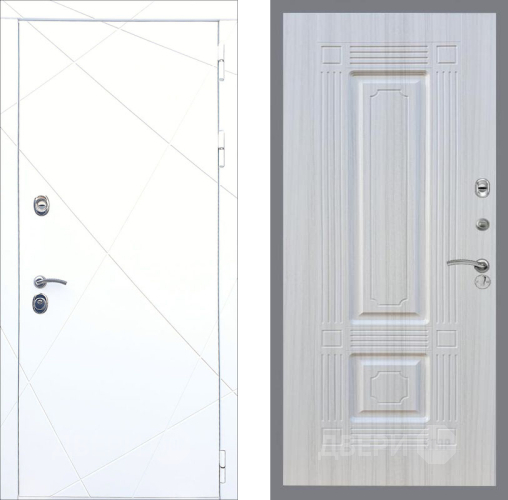 Входная металлическая Дверь Рекс (REX) 13 Силк Сноу FL-2 Сандал белый в Балашихе