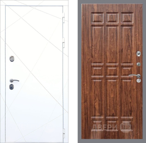 Входная металлическая Дверь Рекс (REX) 13 Силк Сноу FL-33 орех тисненый в Балашихе