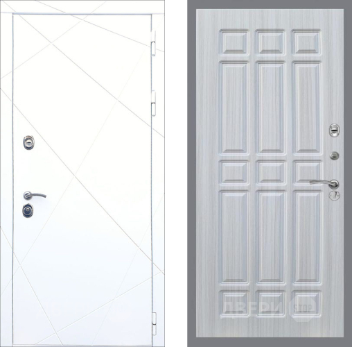 Входная металлическая Дверь Рекс (REX) 13 Силк Сноу FL-33 Сандал белый в Балашихе