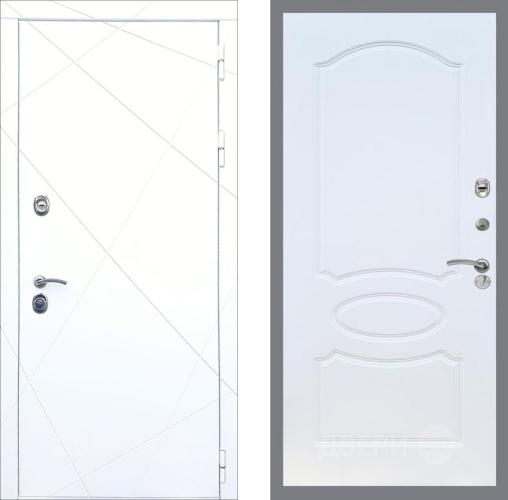 Входная металлическая Дверь Рекс (REX) 13 Силк Сноу FL-128 Белый ясень в Балашихе