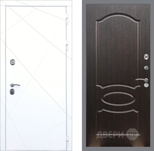 Входная металлическая Дверь Рекс (REX) 13 Силк Сноу FL-128 Венге светлый в Балашихе