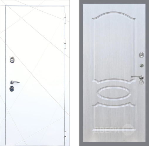 Входная металлическая Дверь Рекс (REX) 13 Силк Сноу FL-128 Лиственница беж в Балашихе