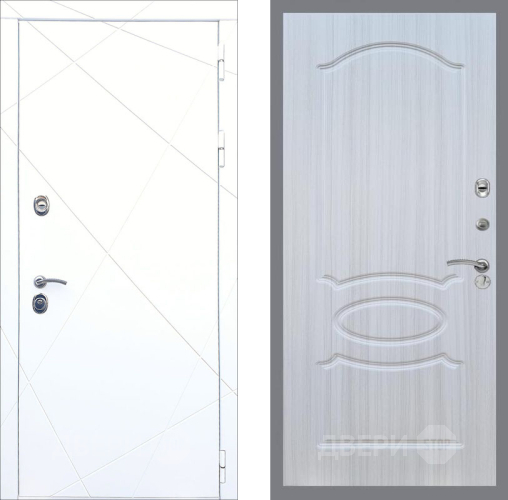Входная металлическая Дверь Рекс (REX) 13 Силк Сноу FL-128 Сандал белый в Балашихе