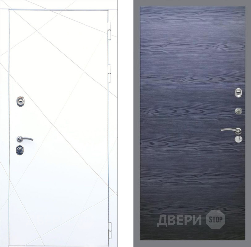 Входная металлическая Дверь Рекс (REX) 13 Силк Сноу GL Дуб тангенальный черный в Балашихе